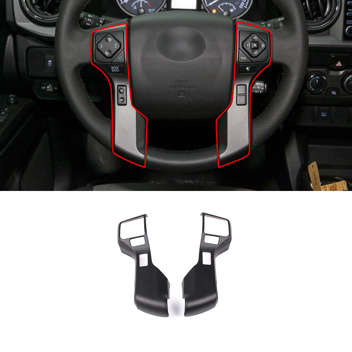 Carbon fiber ignition keyhole ring sticker decoration for Toyota Tacoma 2005-2015 USA.