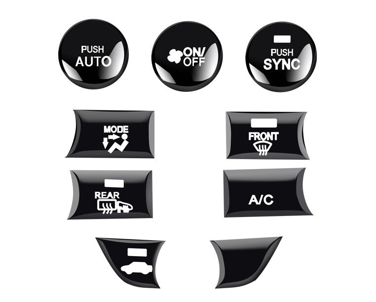 9pcs Black Central Control Switch Button Cover for Honda Accord 10Th 2018-2021