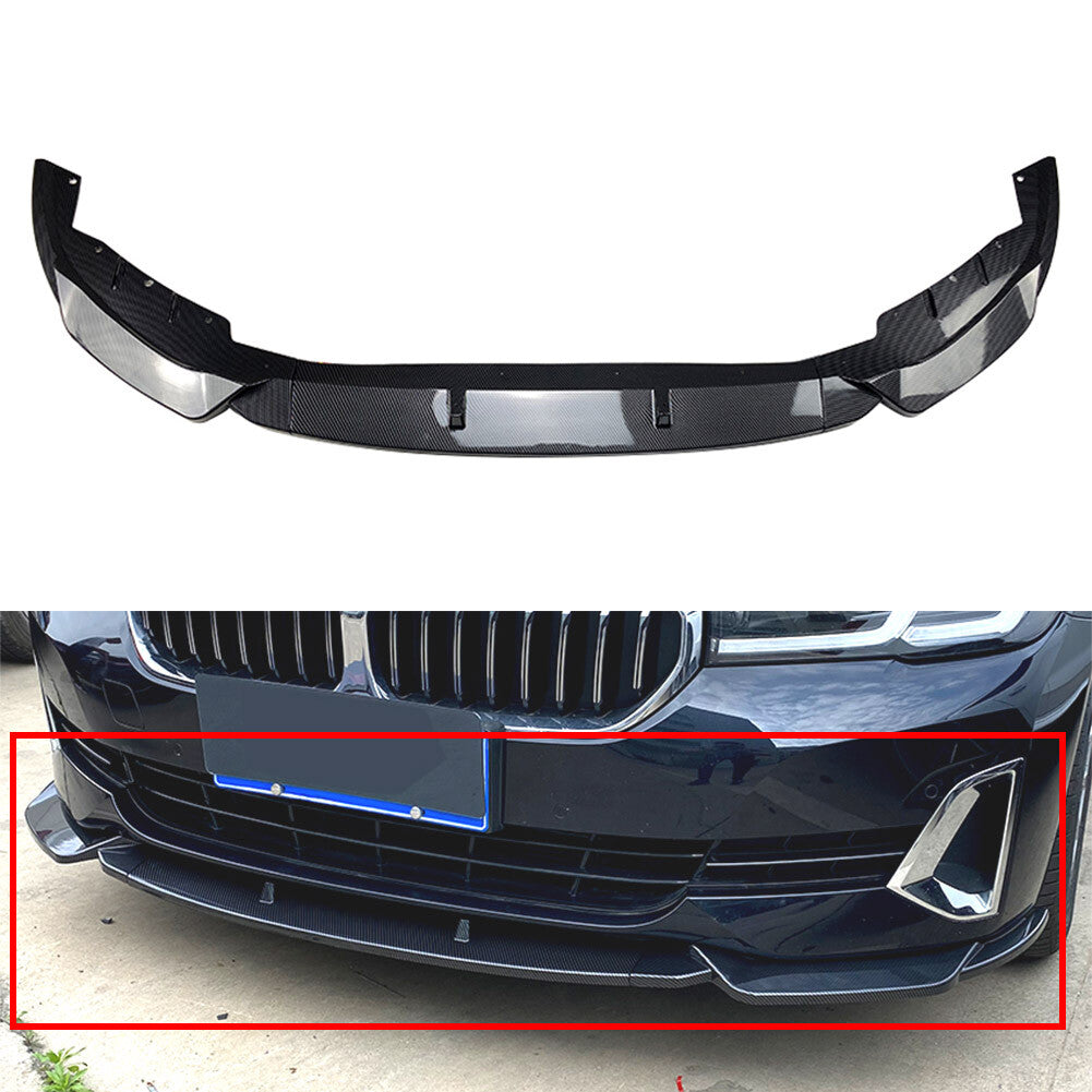 for BMW 5 Series G30 G31 520i 525i 530i Front Bumper Lip Spoiler Splitters Kit
