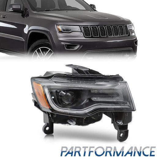 Applicable to 2016-2021 for Jeep Grand Cherokee HID headlights, black on the right passenger side.