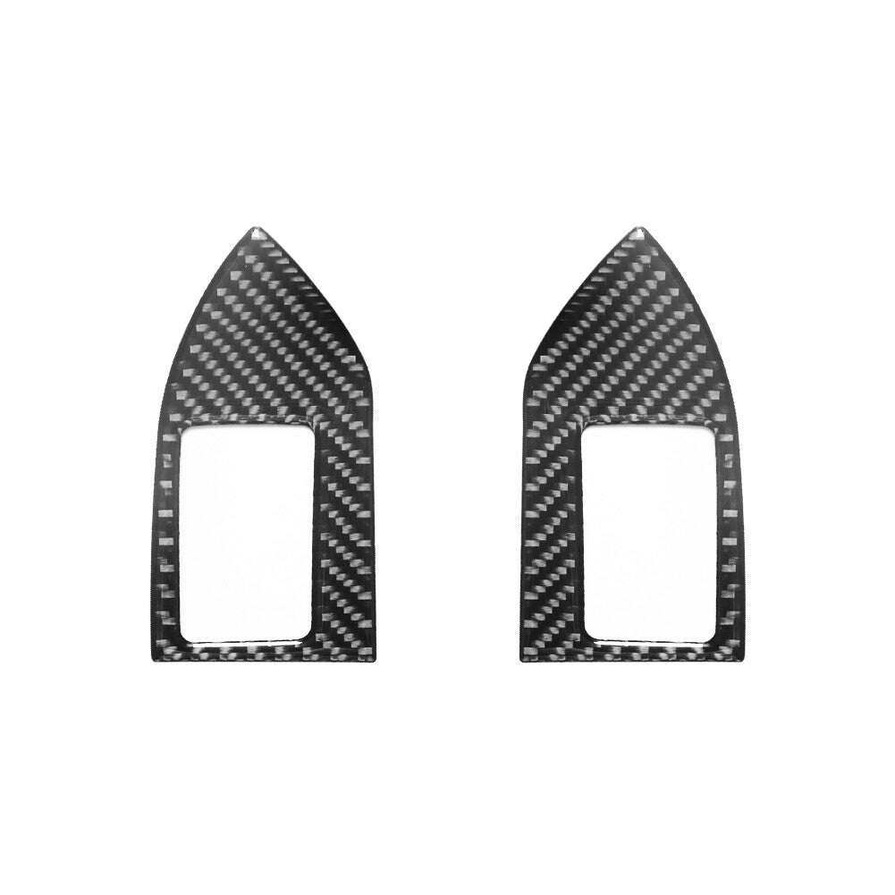 4x Carbon Fibre Memory for Seat Button Trim For Land for Range Rover Sport 2014-2017
