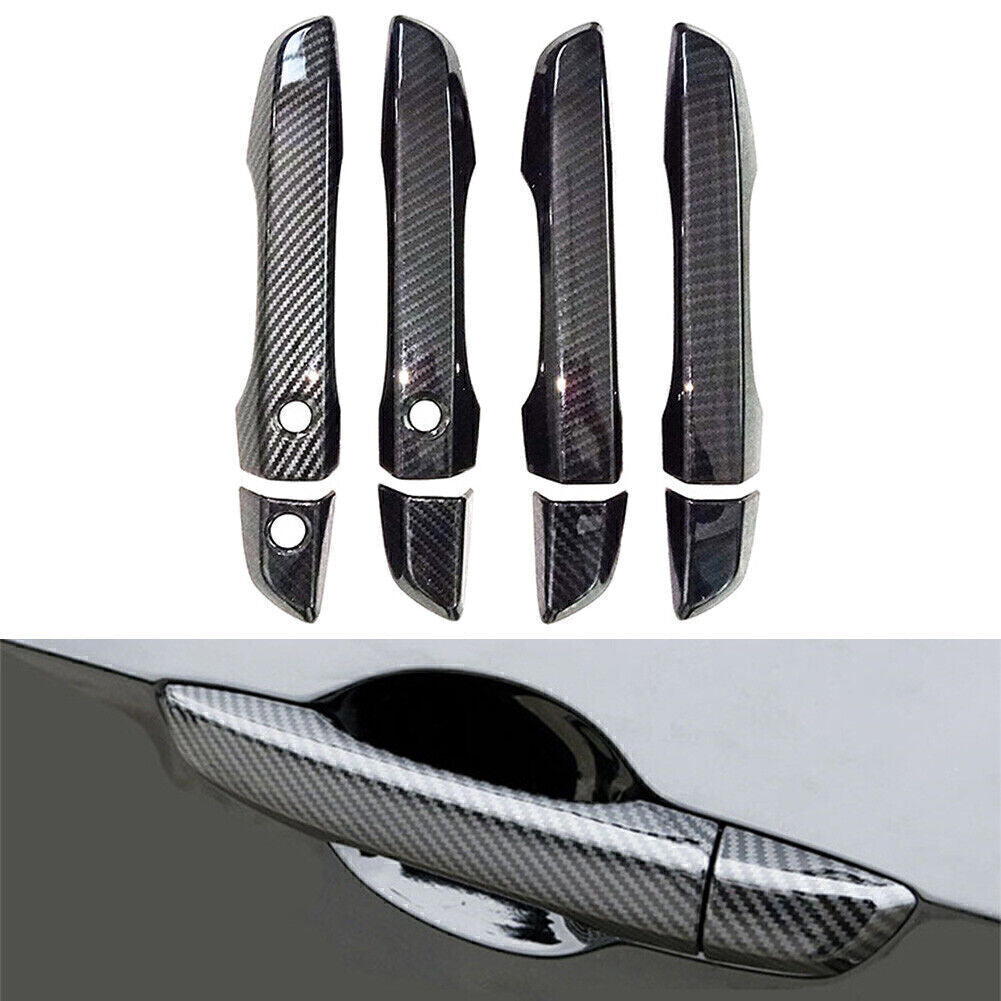 Carbon Fiber Inner Interior Door Handle Cover Trim Fit for Honda for Civic 10th 2016-20