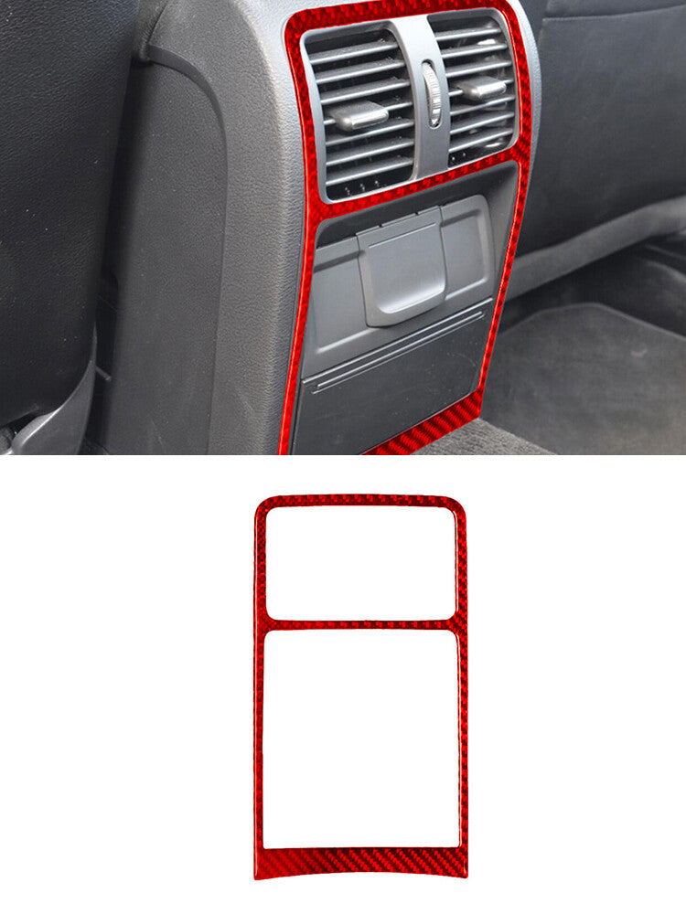 Red Carbon Fiber Rear Vent Frame Trim for Volkswagen for Passat 2006-11