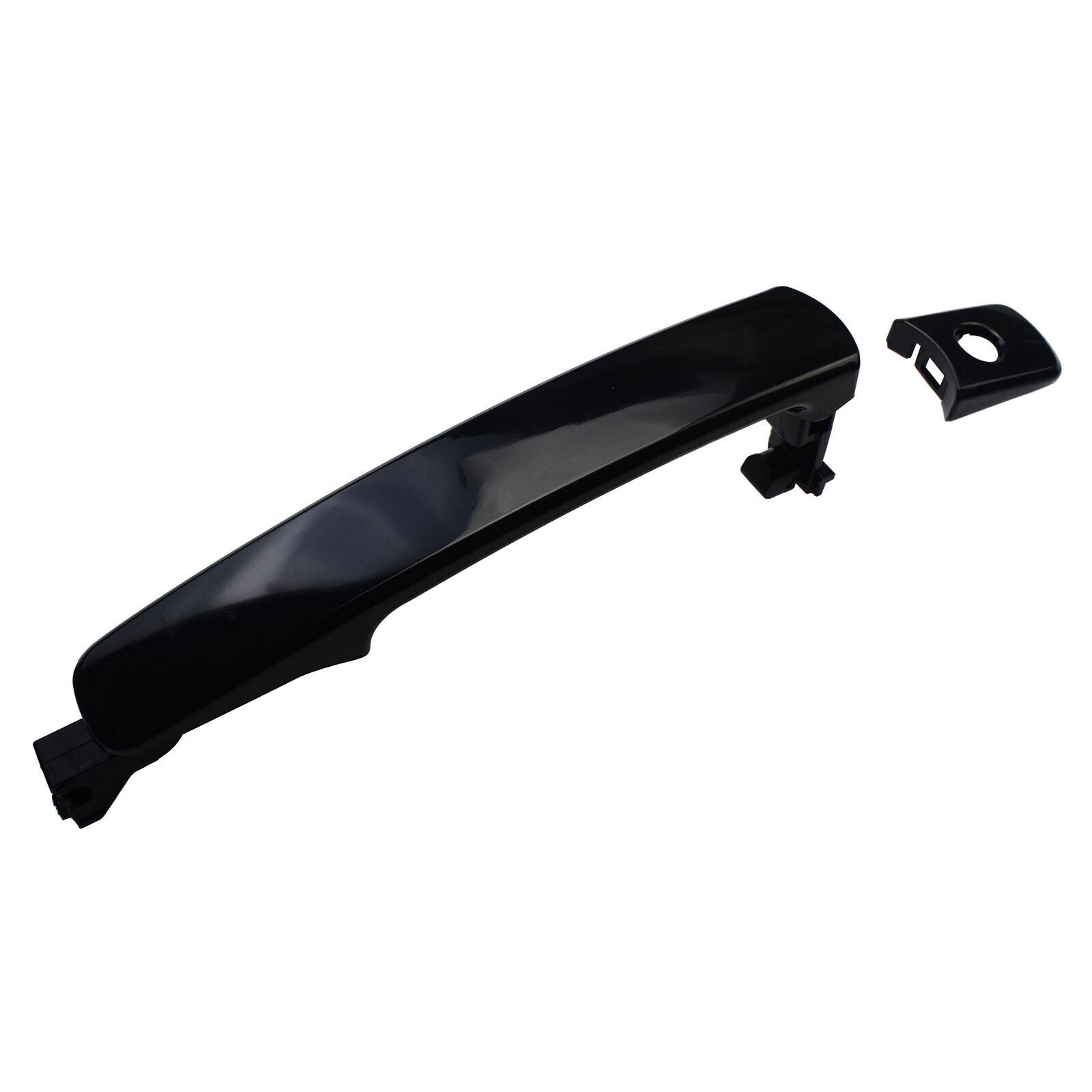 Smooth black exterior door handle on the left LH front drive side for Nissan Rogue G35