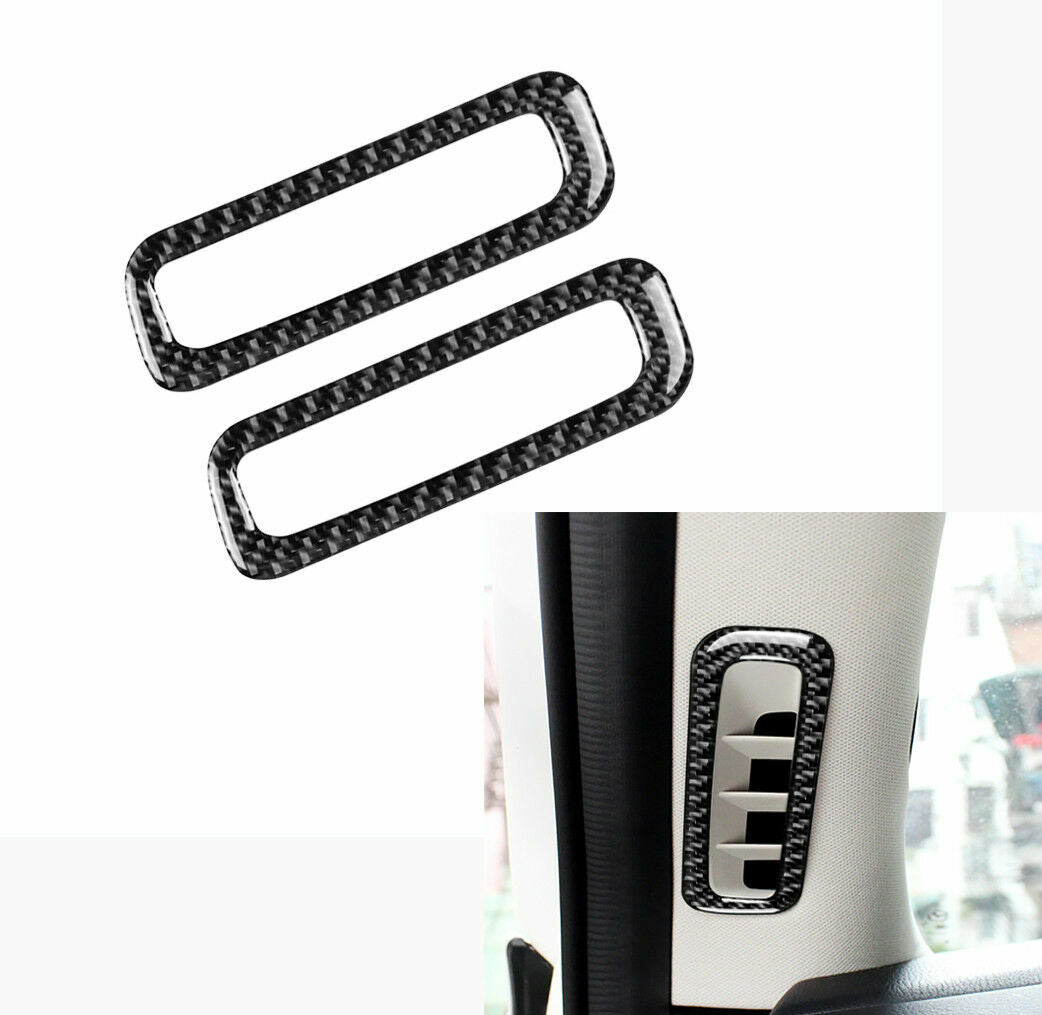 Carbon fiber interior support vent socket cover trim for Mazda CX-5 2014-18
