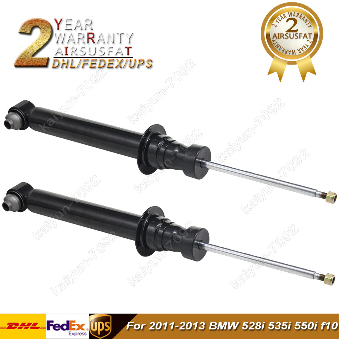 2x for BMW F10 F11 F12 F13 530i 550i 640i Rear Shock Absorber Core w/o ADS 11-13