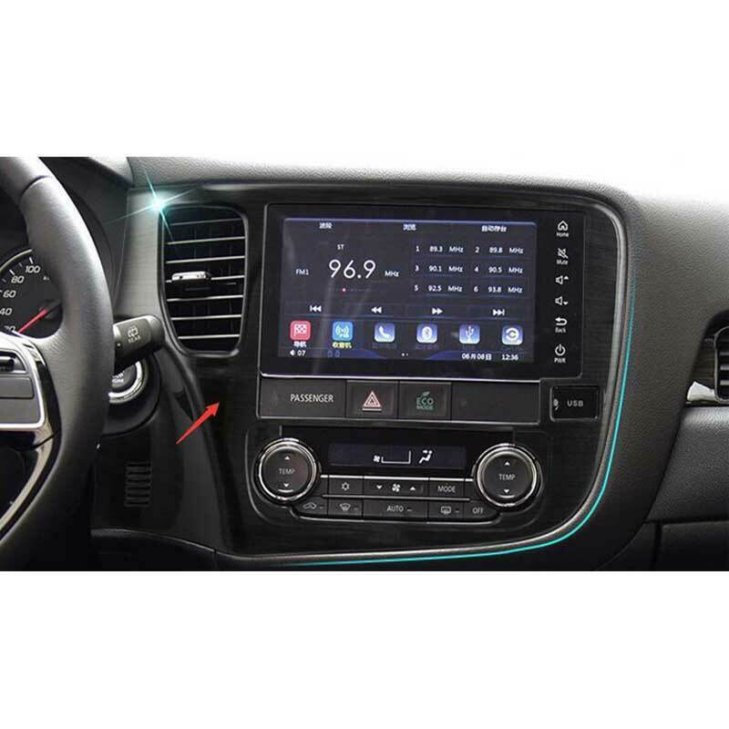 for Mitsubishi Outlander 2013-20 Brushed Console GPS Navigation Panel Frame Trim
