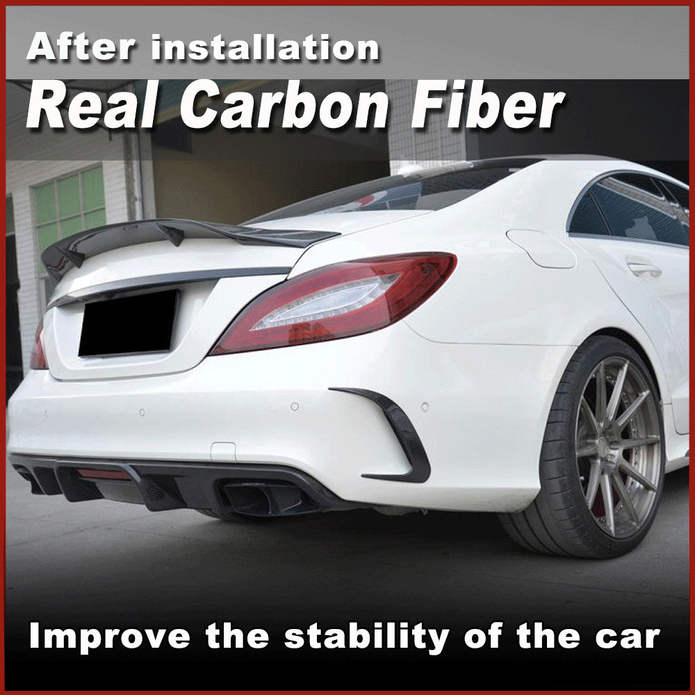 Fit for Benz W218 CLS400 CLS550 CLS63 AMG 2015-18 Carbon Rear Fins Vents Canards
