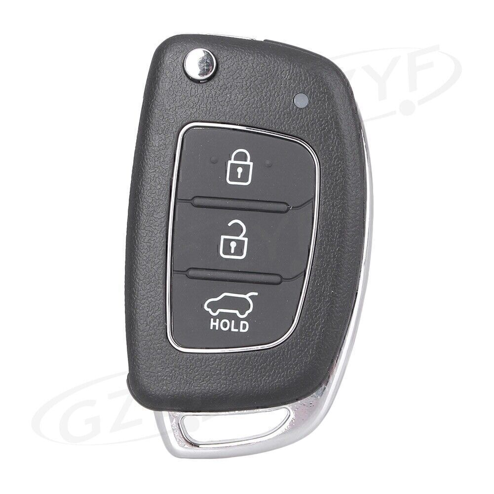 3 Buttons Folding Remote Key Shell Fob Case Cover Fit for HYUNDAI Santa Fe 2013-2014