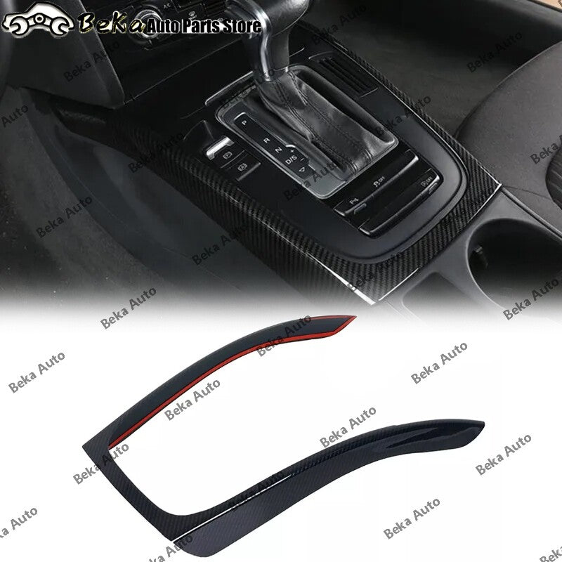 1 piece of carbon fiber trim for Audi A4, B8, and A5 center console gear shift bracket (model 09-16)