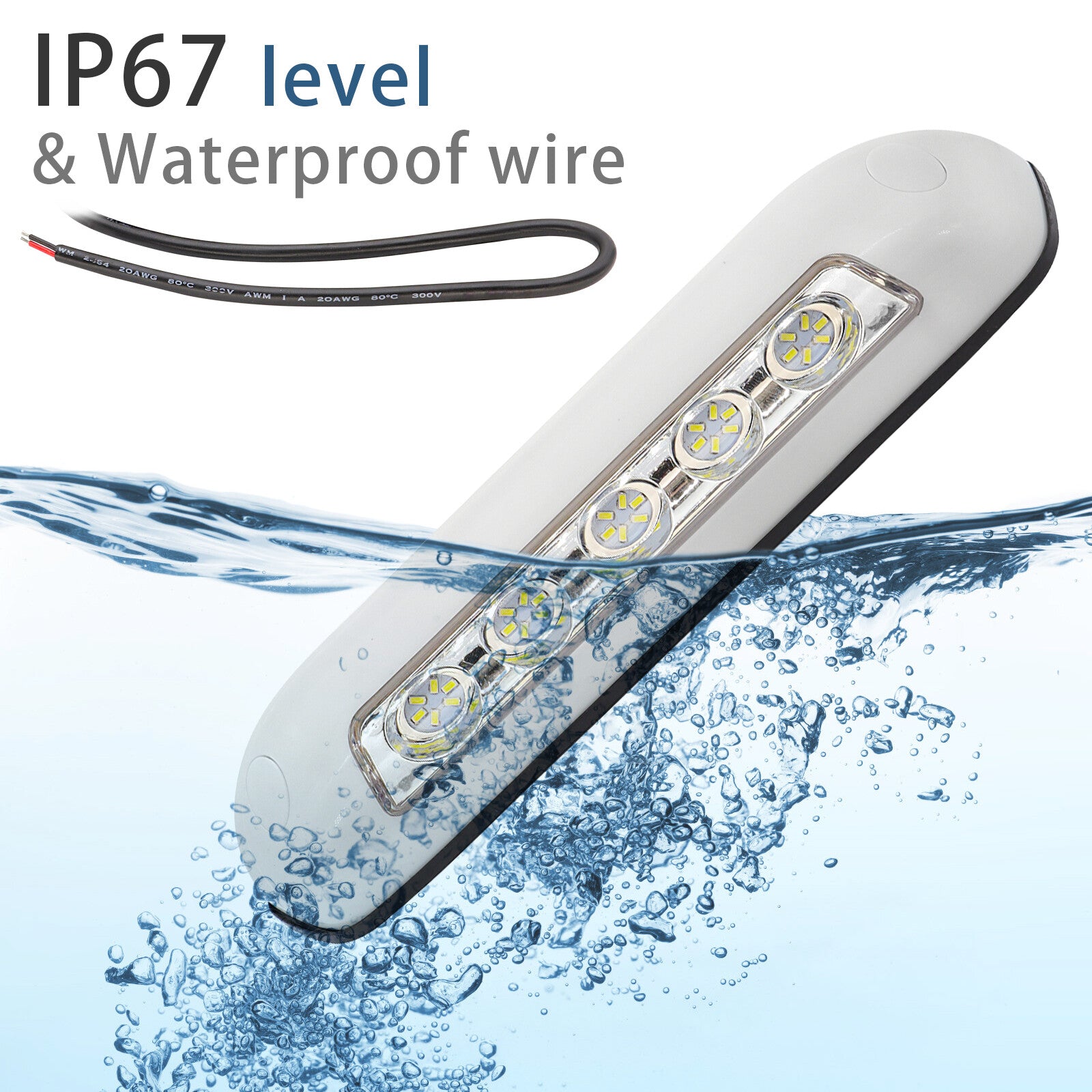 12V LED RV Awning Porch Light Exterior Camping Light Lamp for Trailer / Caravan