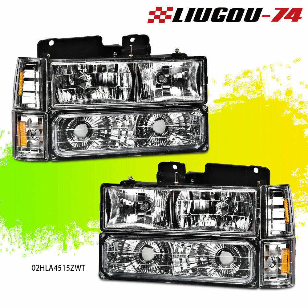 Suitable for 94-98 for GMC C10 C/K for Sierra headlights + bumper corner lights (left and right)