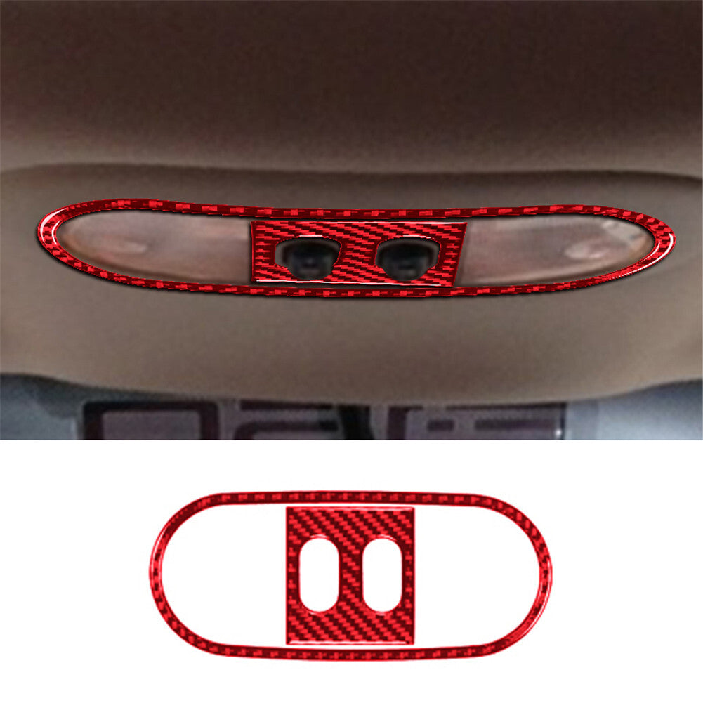 Carbon Fiber Interior Overhead Light Control Cover Trim for Ford F 150 FX4 Red