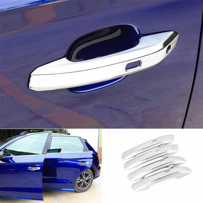 for Audi Q5 2018-21 ABS Chrome Exterior Outside Door Handle Cap Cover Trim 4PCS