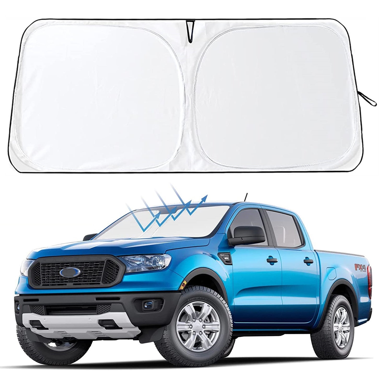 Fits 2015-2020 for Ford F150 Truck Front Windshield Sun Shade UV Block Cover Visor