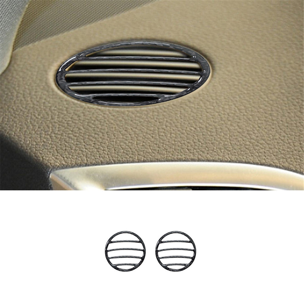 2pcs Carbon Fiber Defogger Air Outlet Trim Panel for Audi Q7 2007-2015