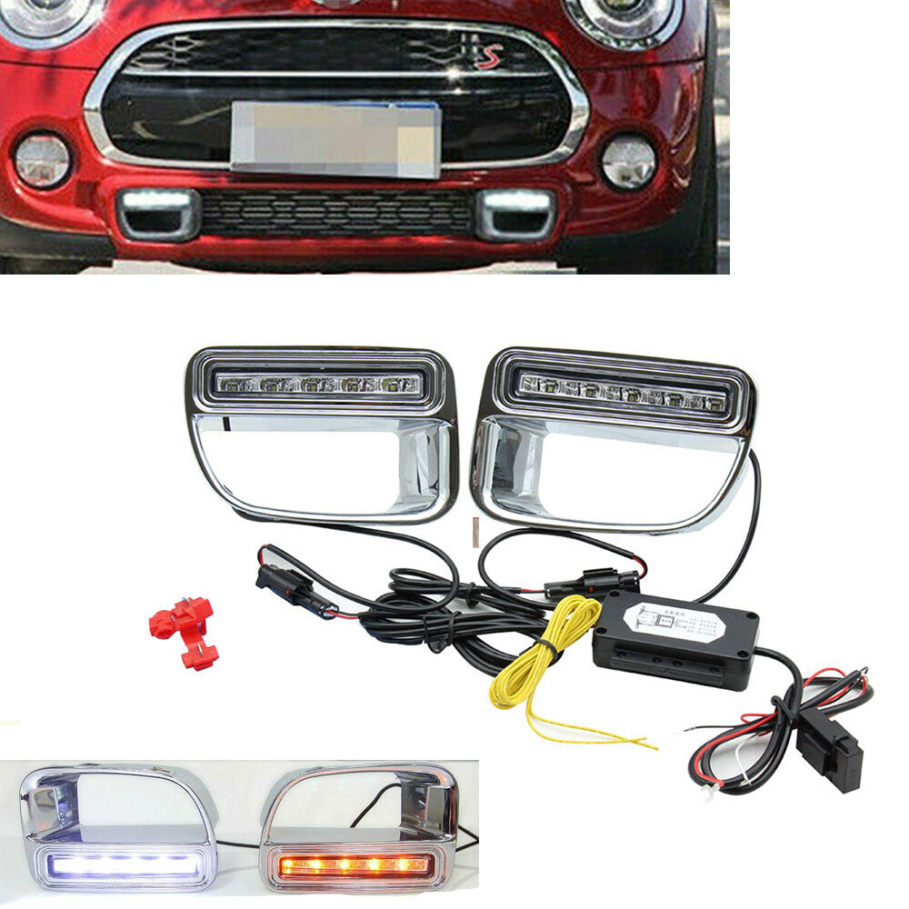 LED DRL Fit for BMW for Mini Countryman 2012 2013 Daytime Running Light Fog Lamp W/ Turn