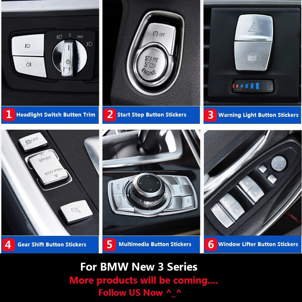 for BMW 1 2 3 4 Series F20 F22 F30 F34 F32 Car Ignition Start Stop Switch Cover