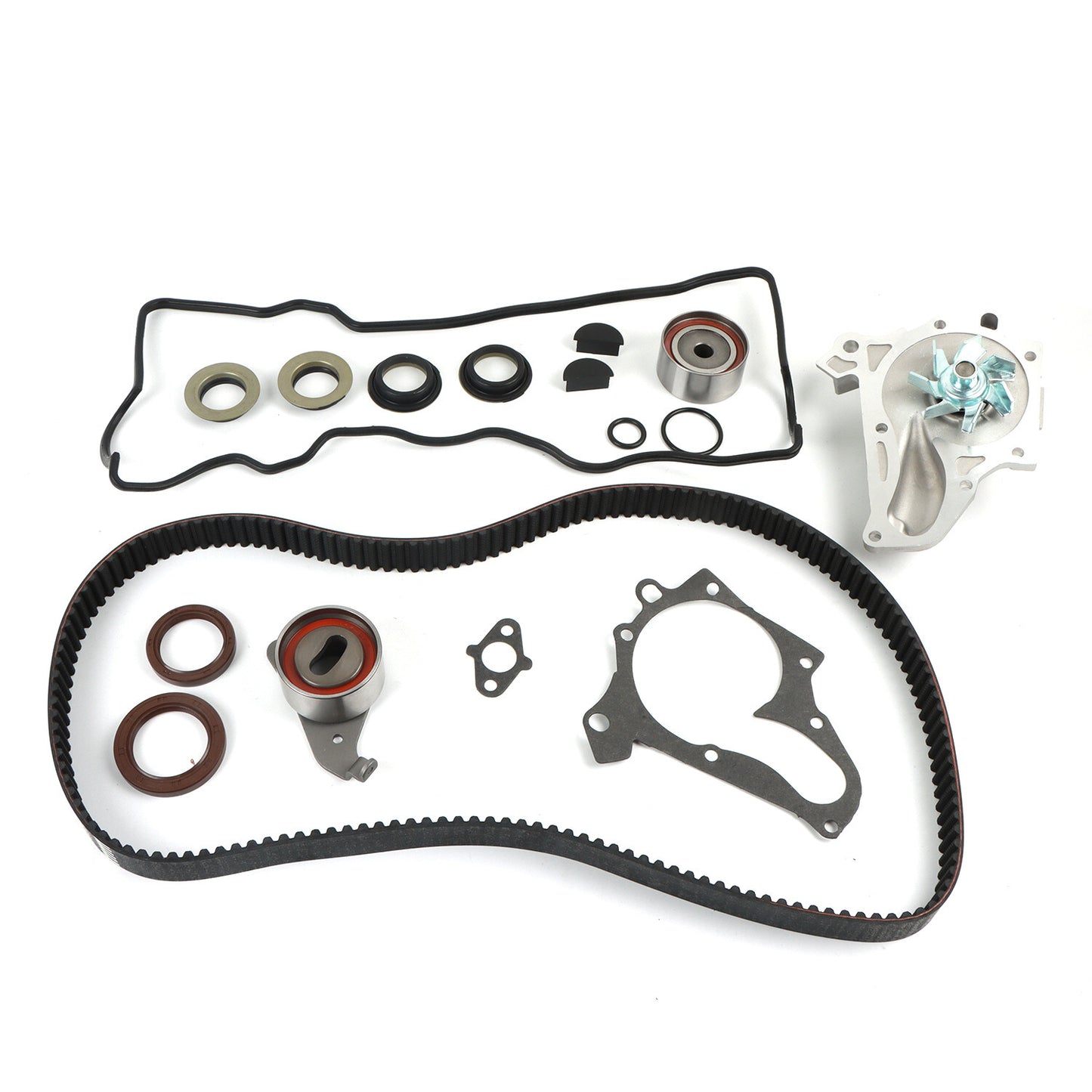 Timing Belt Kit Water Pump w/Gaskets Tensioner for 1987-2001 Valve Cover Gasket
