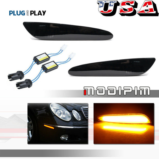 CAN-bus amber LED side marker turn signals are suitable for 2003-2006 for Benz W211 E-Class.