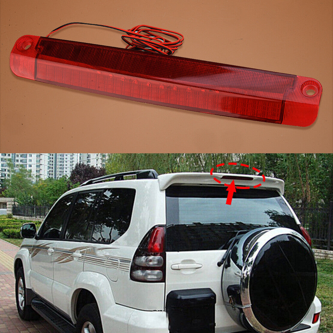 LED 3RD Brake High Light Lamp Fit for Toyota for Land Cruiser Prado FJ120 03-09 Use