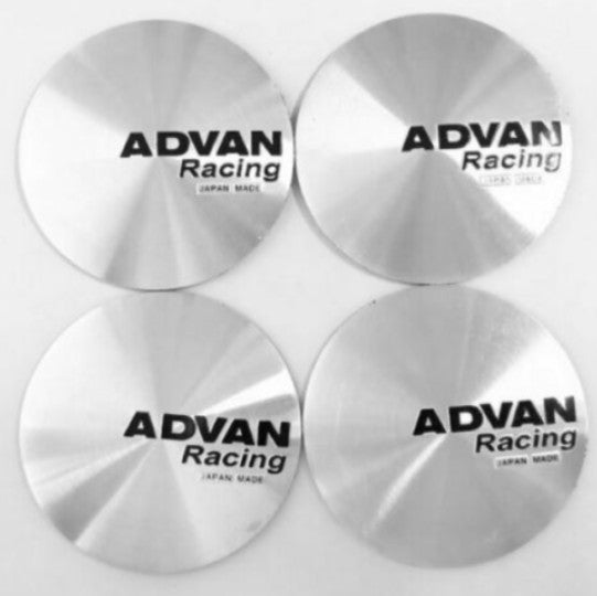 4x45mm Advan Racing Wheel Center Hub Sticker Rim Sticker Silver