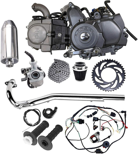 for Lifan 125cc engine motor kit semi-automatic electric/kick start for CT70, CT90, 110, SSR