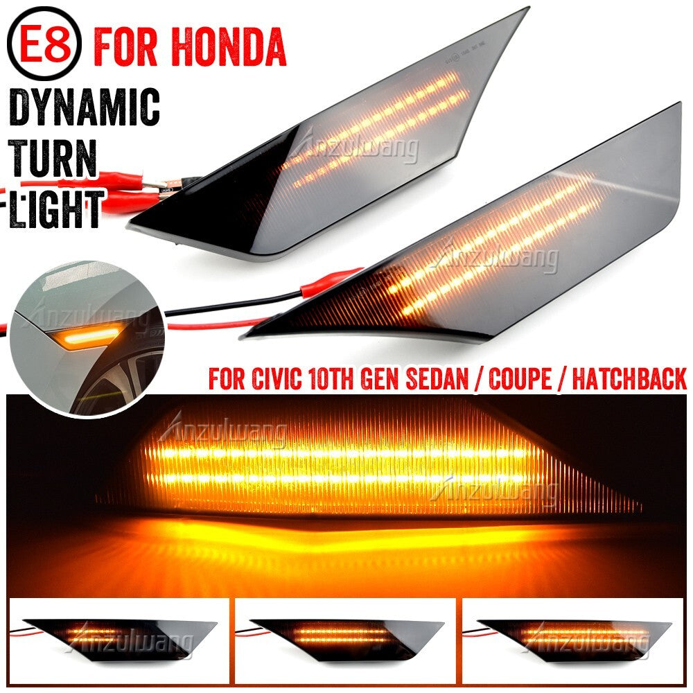 Dynamic Side Marker Turn Light for Honda for Civic 10th Gen Sedan/Coupe/Hatchback