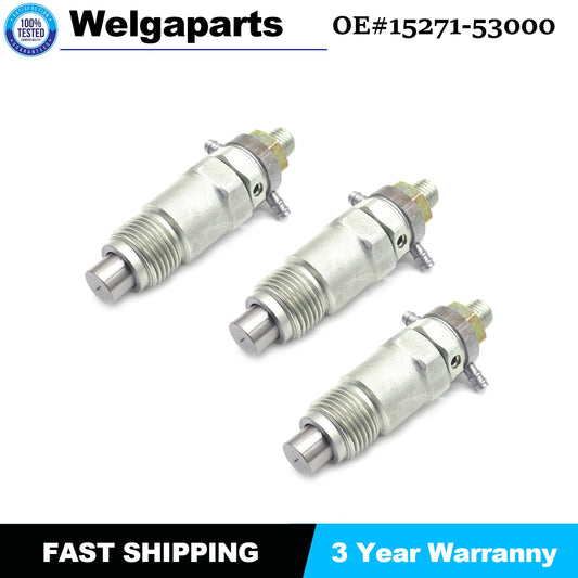Set of 3 For Kubota D1302 D1402 V1702 V1902 15271-53000 New Fuel Injector