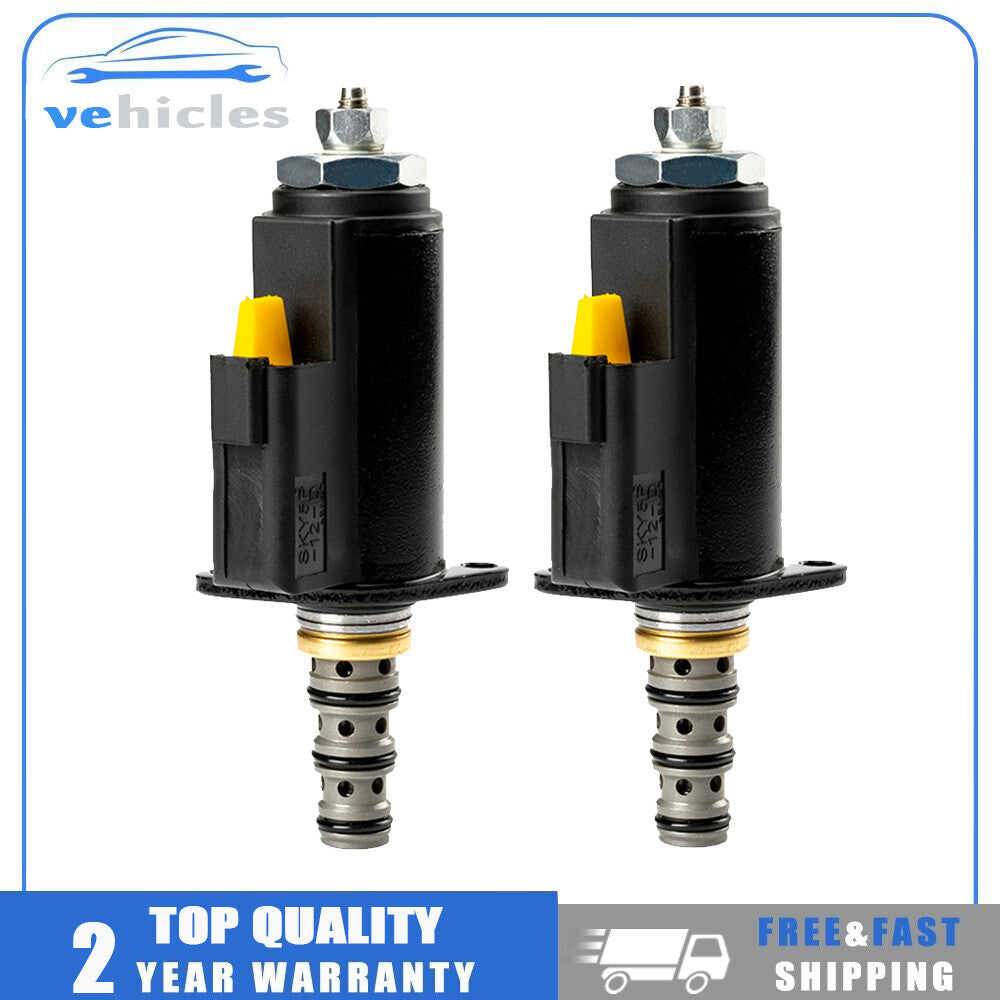 2X Solenoid Valve 24V 111-9916 1119916 KDRDE5K/31/40E30 Suitable for CAT E200B E320D E320C