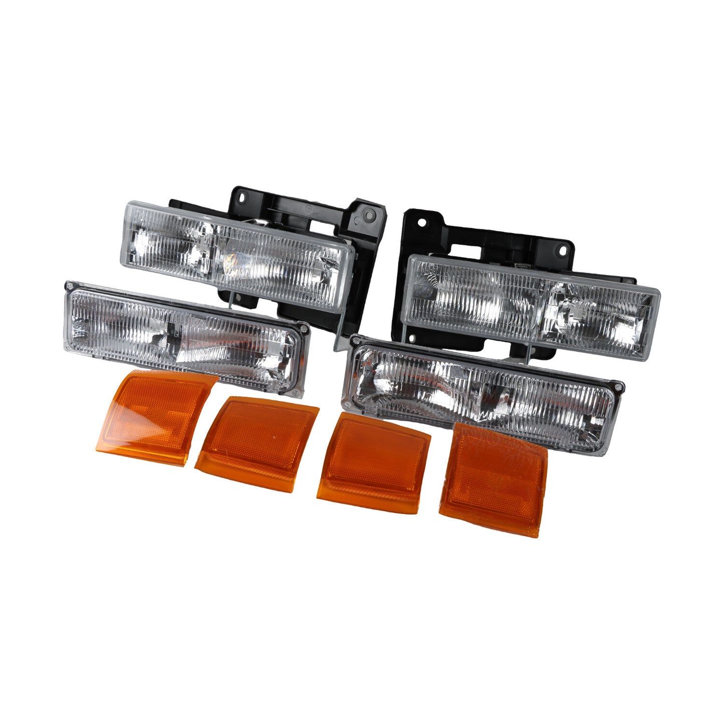 For 1994-1998 for Chevy CK Silverado Suburban Tahoe Headlights Headlamps OHV V8