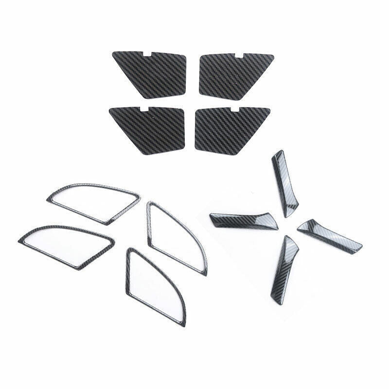 12X Black Inner Door Handle Bowl Cover Trim for Honda Accord Crosstour 2008-2013