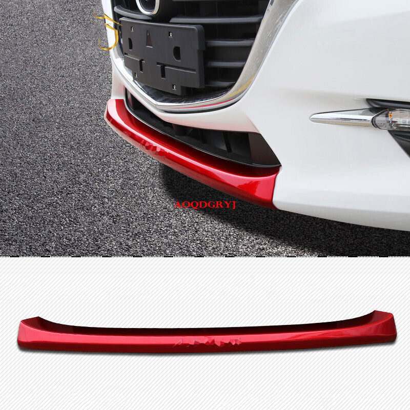 for Mazda 3 Axela 2017-2018 Red Front Bumper Spoiler lip Guard Decor Cover Trim