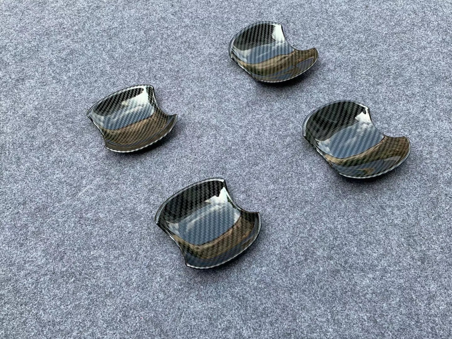 Door Handle Bowl Deco Cover Trim For 2020-2023 for Toyota Harrier Venza Carbon Fiber