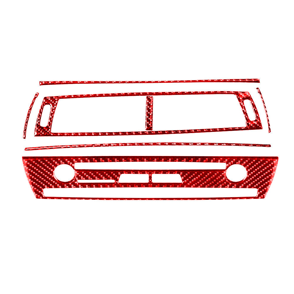 Red carbon fiber radio console with Navigaiton protective cover trim for BMW Z4 E85 2003-08
