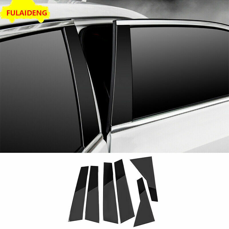 for Cadillac XT5 2016-2021 Black Car Door BC Pillar Mirror Plate Molding trim 6P