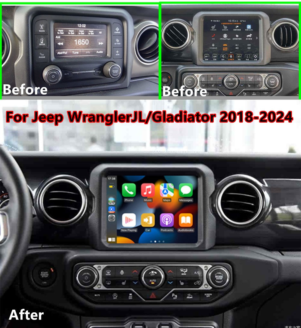 8.4Android 14 Carplay 4GB 32GB Car Radio GPS Navigation for Jeep for Wrangler JL