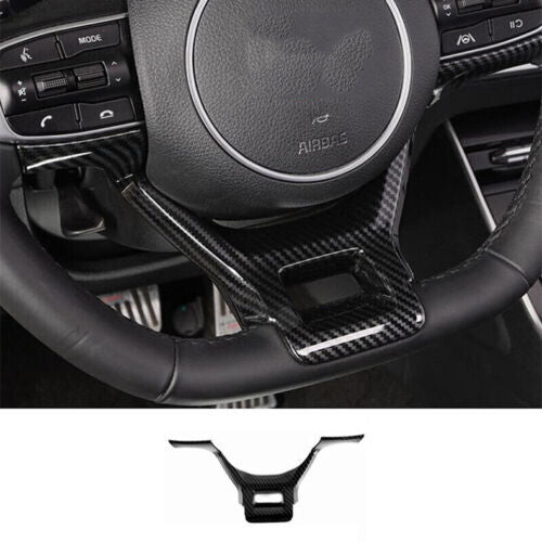 for Kia K5 2021-2023 Carbon Fiber ABS Steering Wheel U type Frame Cover Trim 1X