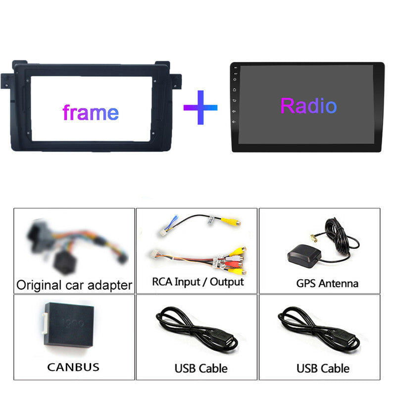 9in Car Wifi FM Radio Multimedia Player For E46 M3 for Rover Andorid GPS Navigation