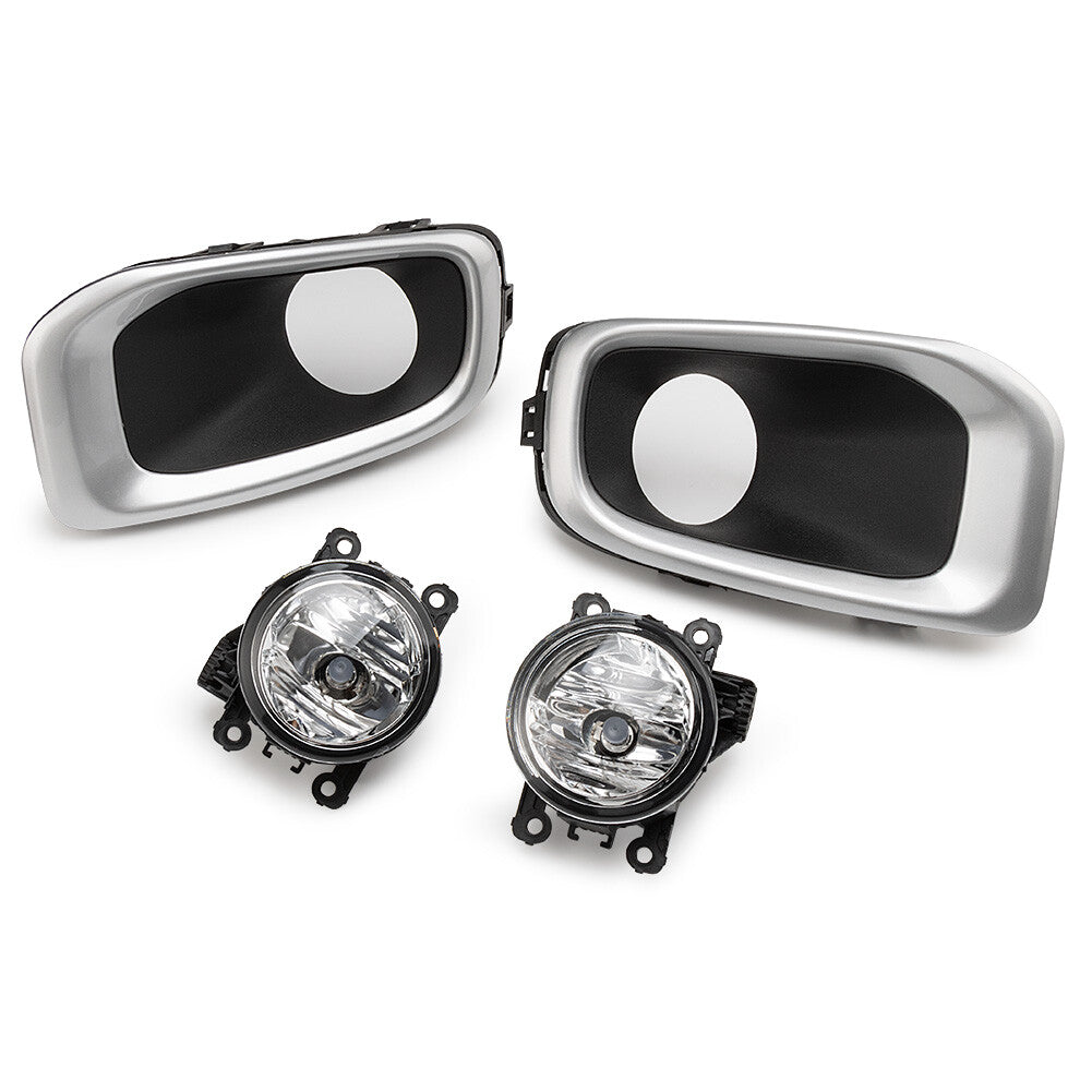 LED front bumper with transparent fog light cover bezel for 2015-2018 for Jeep Renegade.