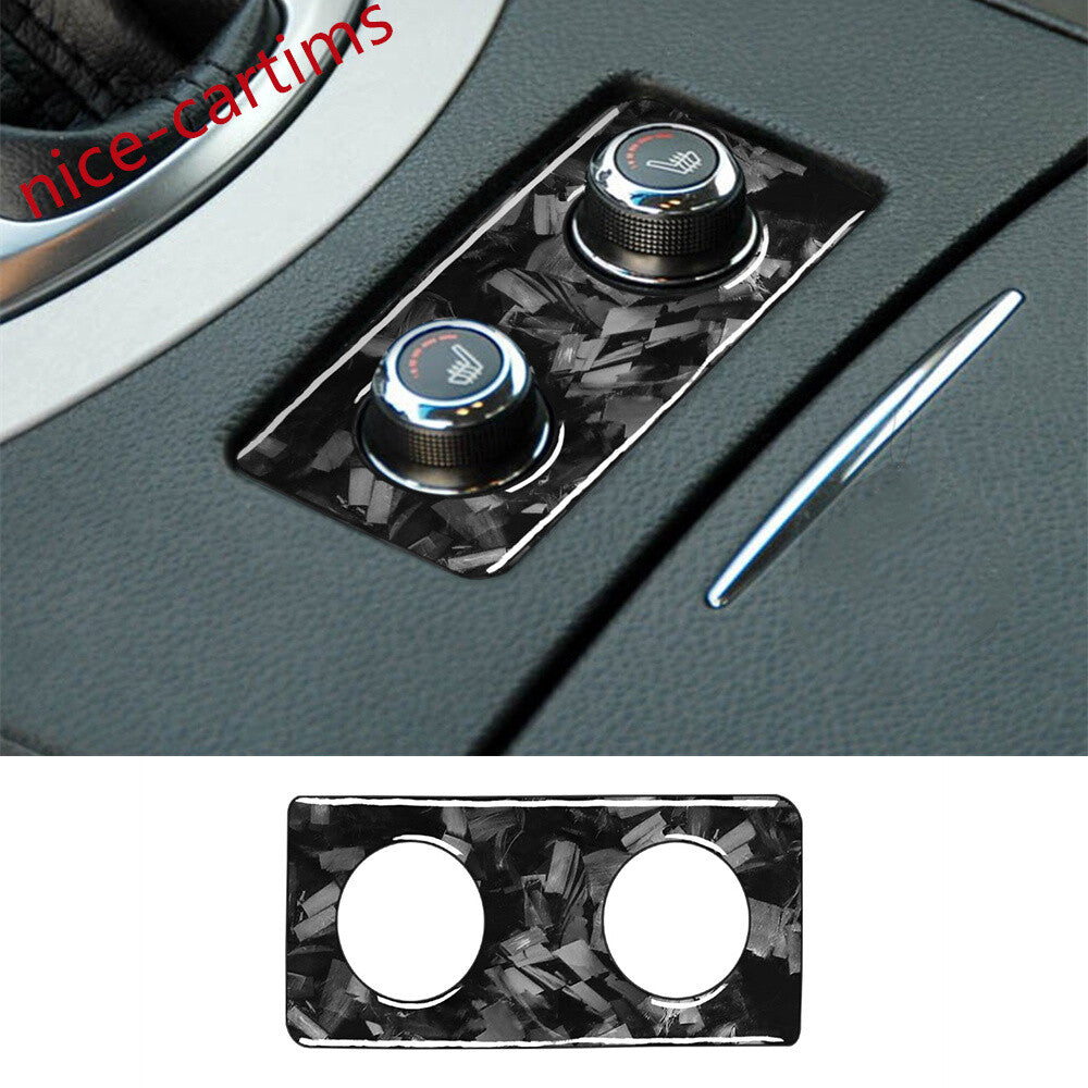 Forged Carbon Fiber Inner for Seat Heated Button Trim for Infiniti G37 Sedan 2007-09
