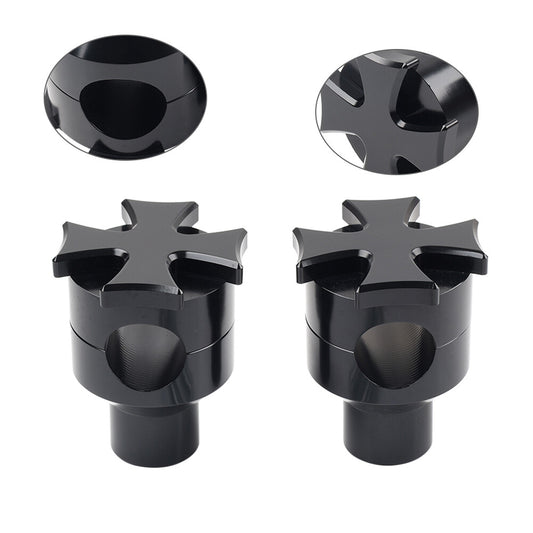 Universal 2 Rise Handlebar Riser Clamp Mount Fit for Harley Softail Dyna Road King
