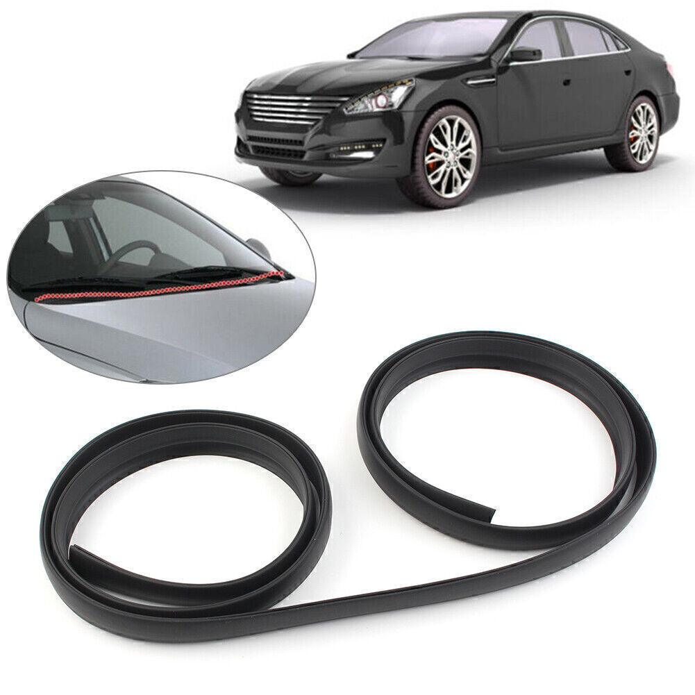 1.7M Black Seal Under Front Windshield Panel Sealed Trim Moulding Strip Rubber