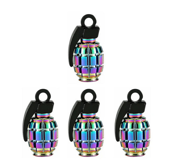 4-piece automotive tire valve cover rod air dust cover dice gray for BMW