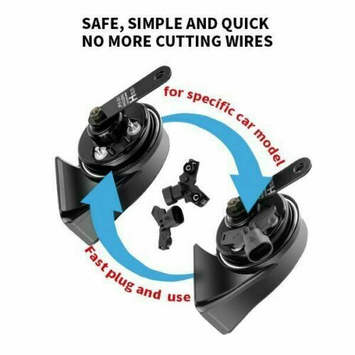 MrHorn 12v Eletric Horns for VW for Golf for Jetta for Passat Artoen Atlas for Tiguan Taos 2PC