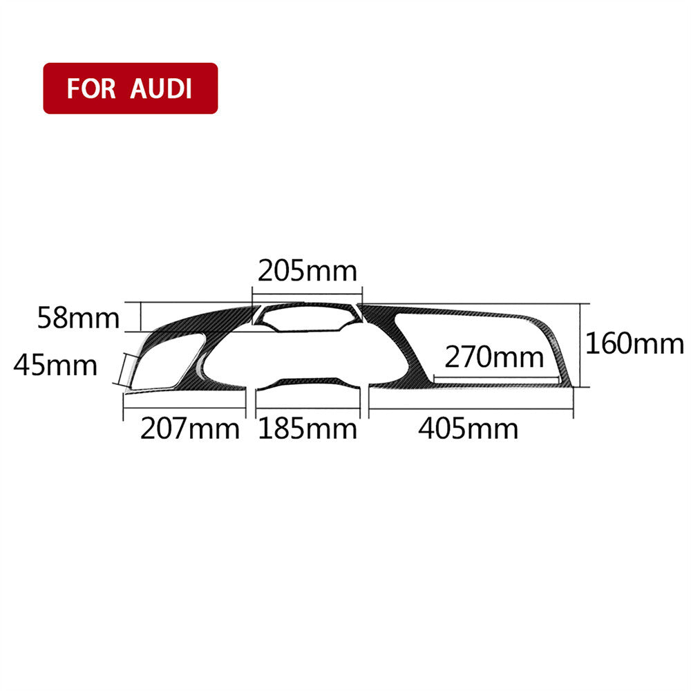 Carbon Fiber Interior Dashboard Instrument Panel Cover Fit for Audi A4 2009-2010