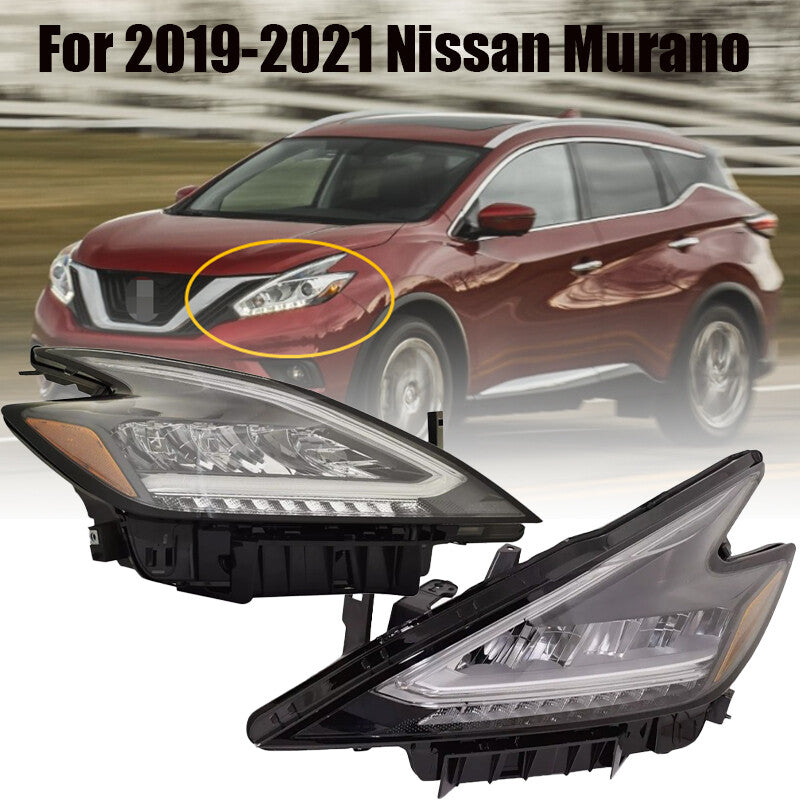 Driver and Passenger For 2019 2020 2021 for Nissan Murano PAIR All LED Head Light