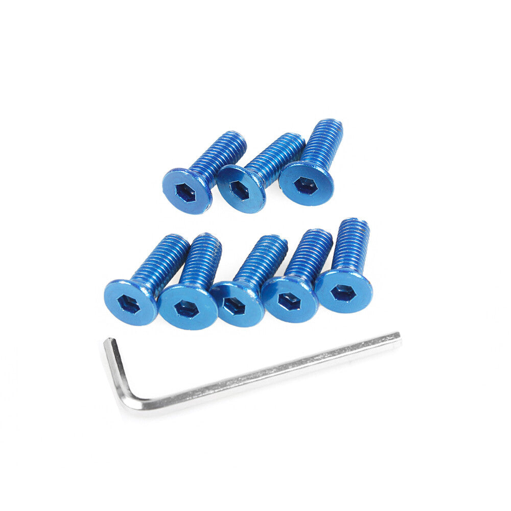 Steering Wheel Screw Kit countersunk Head 6 piece Sky Blue Fits Most Brand