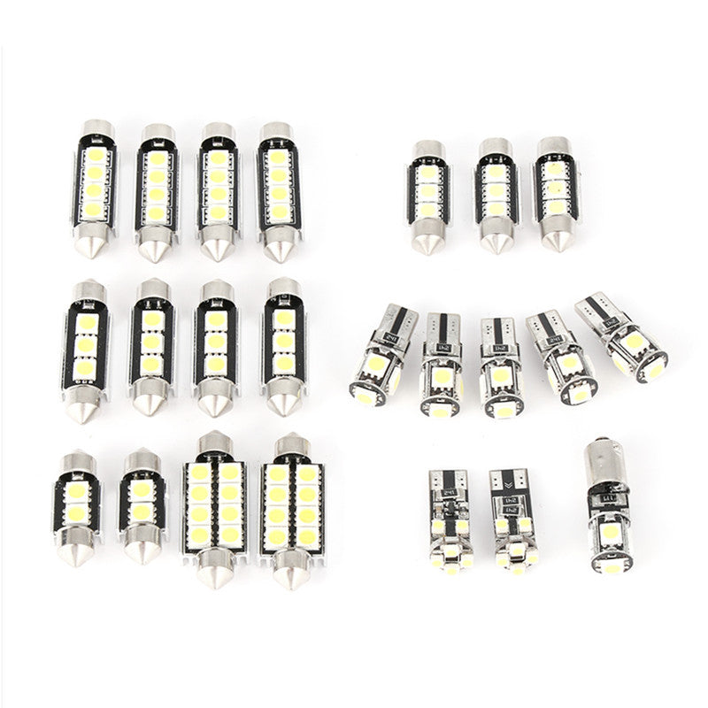 23x Car Interior Dome Map White LED Light Bulb Kit Auto Door Mirror Trunk Lights