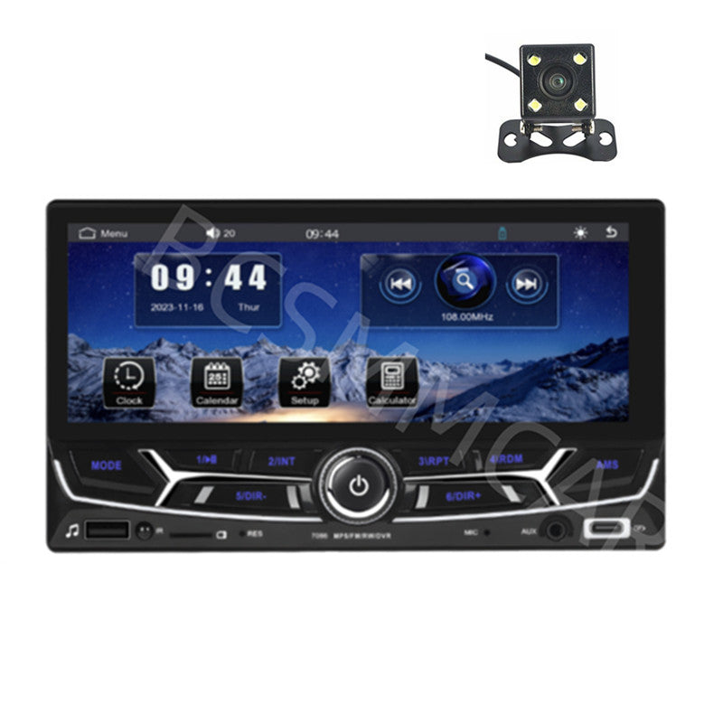 Double Din 6.86in Car Stereo Radio For Apple CarPlay Android Auto BT FM Camera